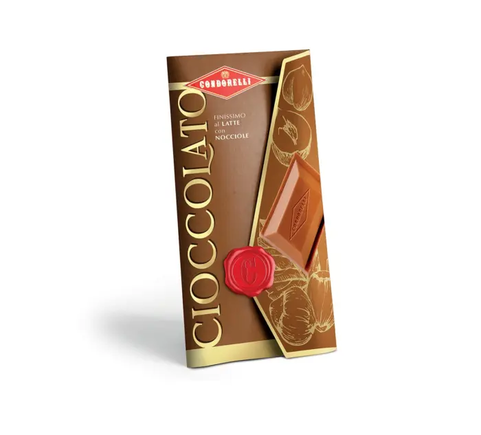 Tavoletta Di Cioccolato Al Latte Con Nocciole Condorelli