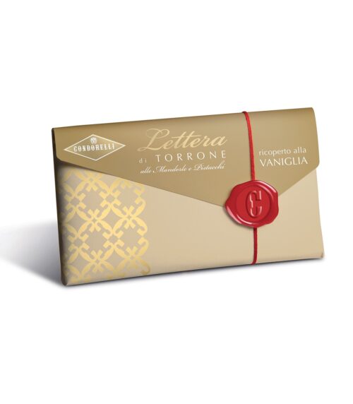 Lettera di Torrone morbido ricoperta alla Vaniglia