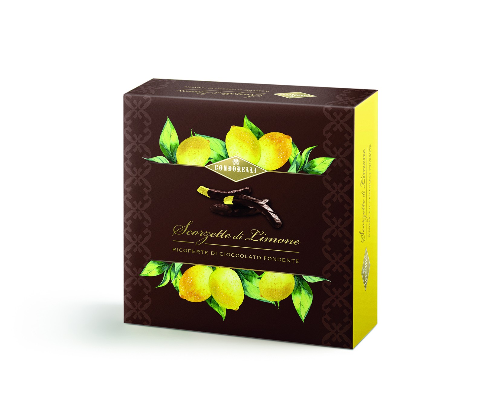 Scorzette di limone di Sicilia candite ricoperte di Cioccolato fondente