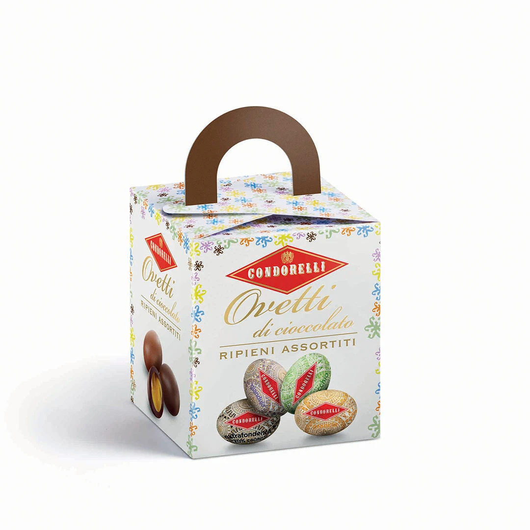 Cubotto con ovetti di cioccolato assortiti 120g