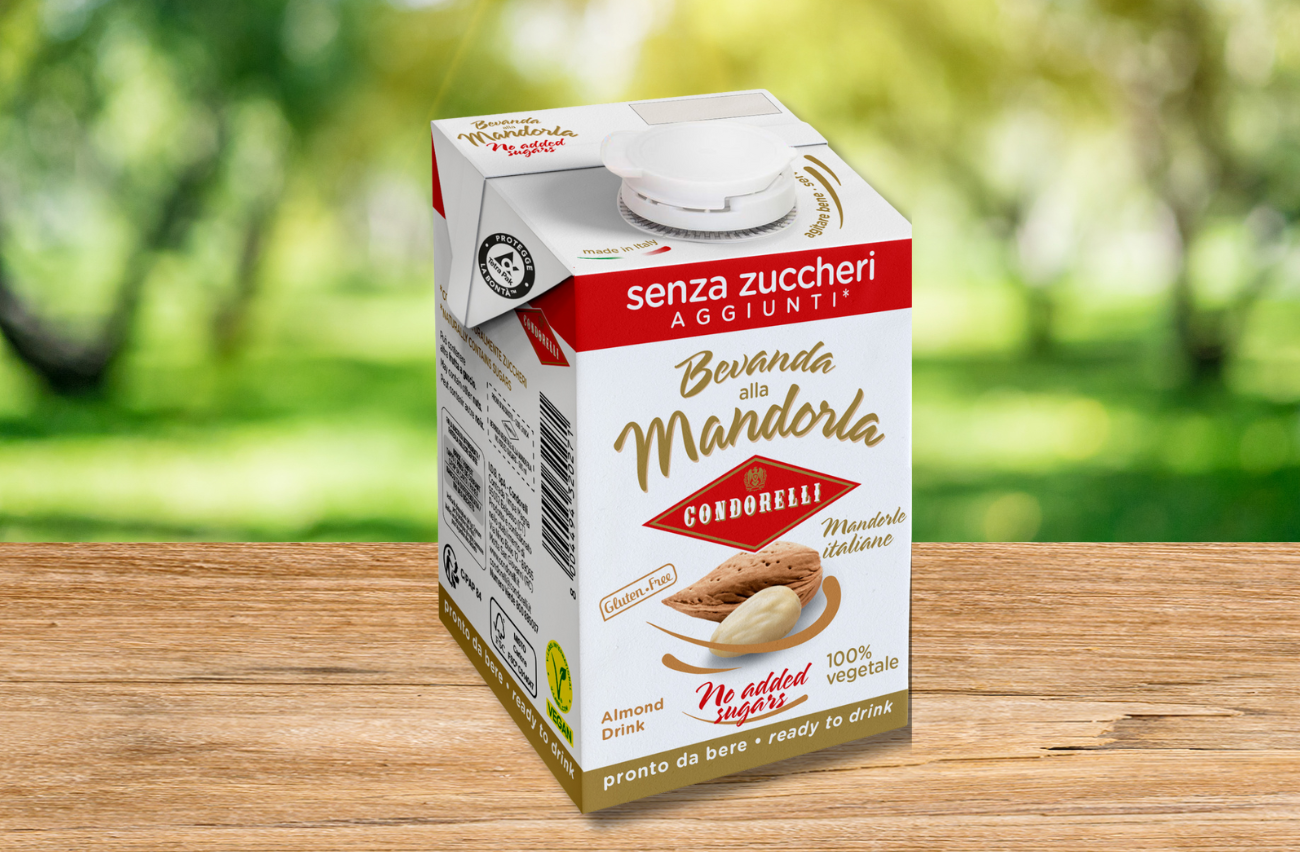 latte di mandorla senza zuccheri aggiunti condorelli
