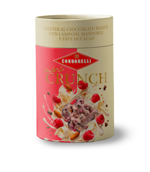 MiniCrunch Bianco con lamponi e cacao 130g